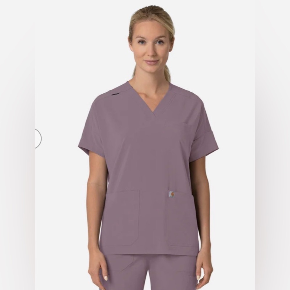 Women’s Carhartt Force Cross - Flex Modern Fit  V Neck Scrub Top - XS